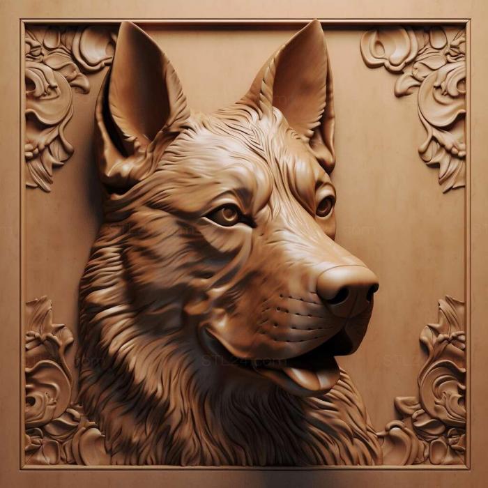 Природа и животные (Собака курцхаар 4, NATURE_956) 3D модель для ЧПУ станка